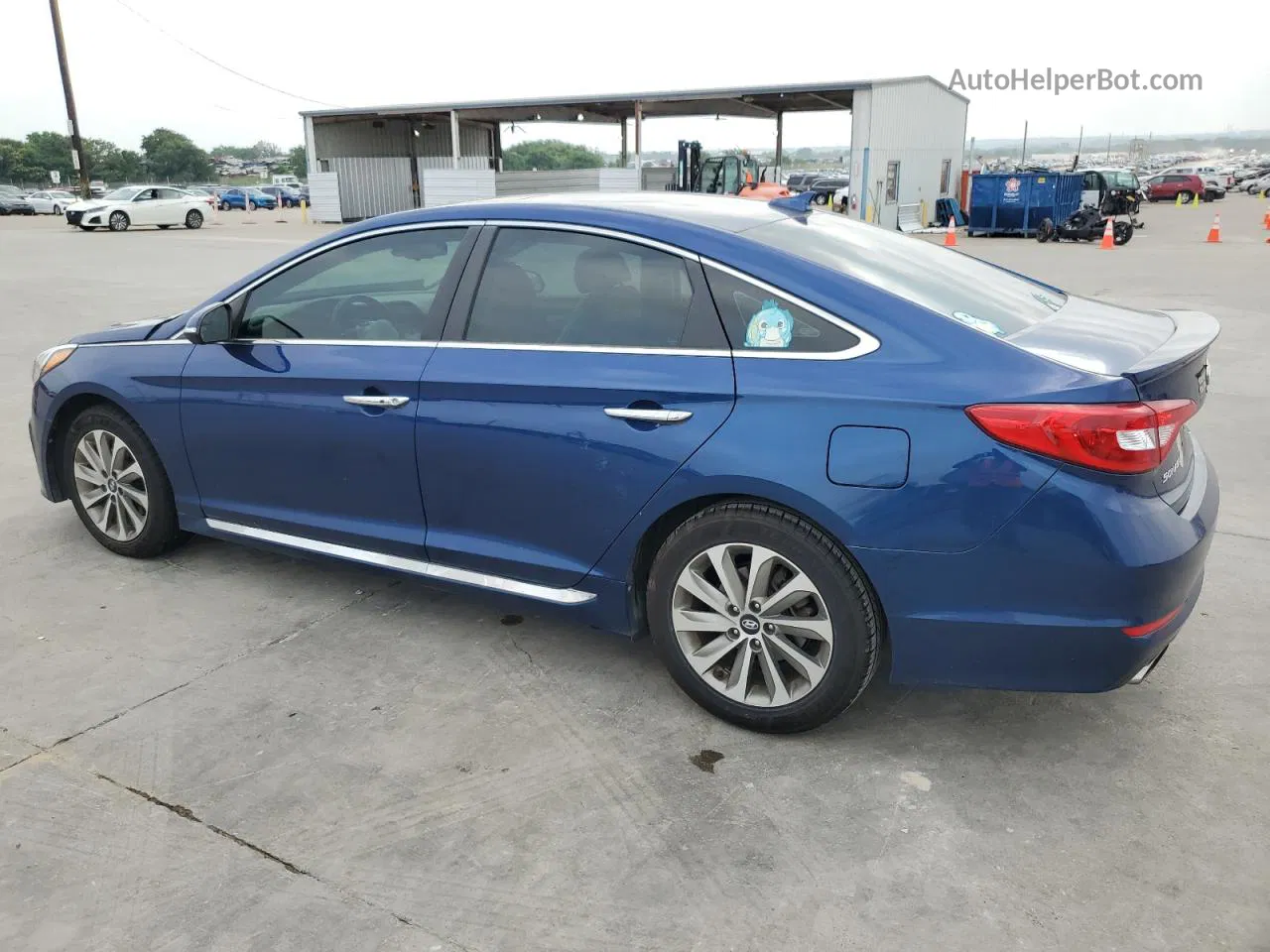 2017 Hyundai Sonata Sport Синий vin: 5NPE34AF2HH438377