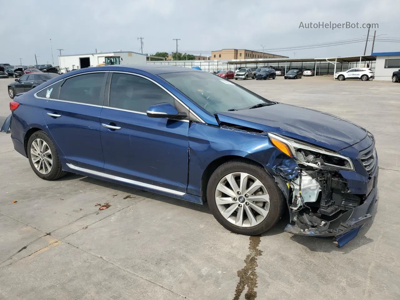 2017 Hyundai Sonata Sport Синий vin: 5NPE34AF2HH438377