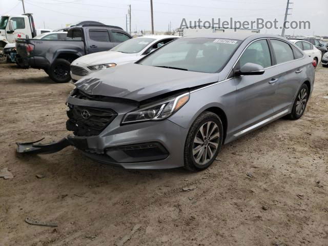 2017 Hyundai Sonata Sport Серебряный vin: 5NPE34AF2HH490477