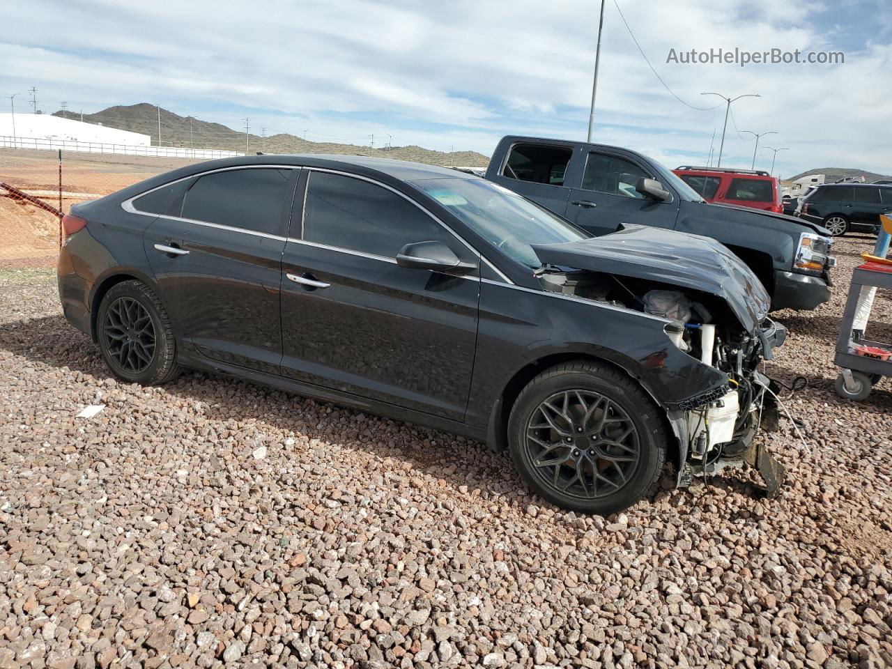 2018 Hyundai Sonata Sport Black vin: 5NPE34AF2JH626323