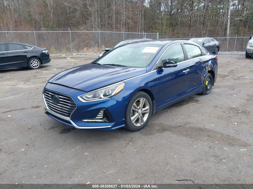 2018 Hyundai Sonata Sel Blue vin: 5NPE34AF2JH632588