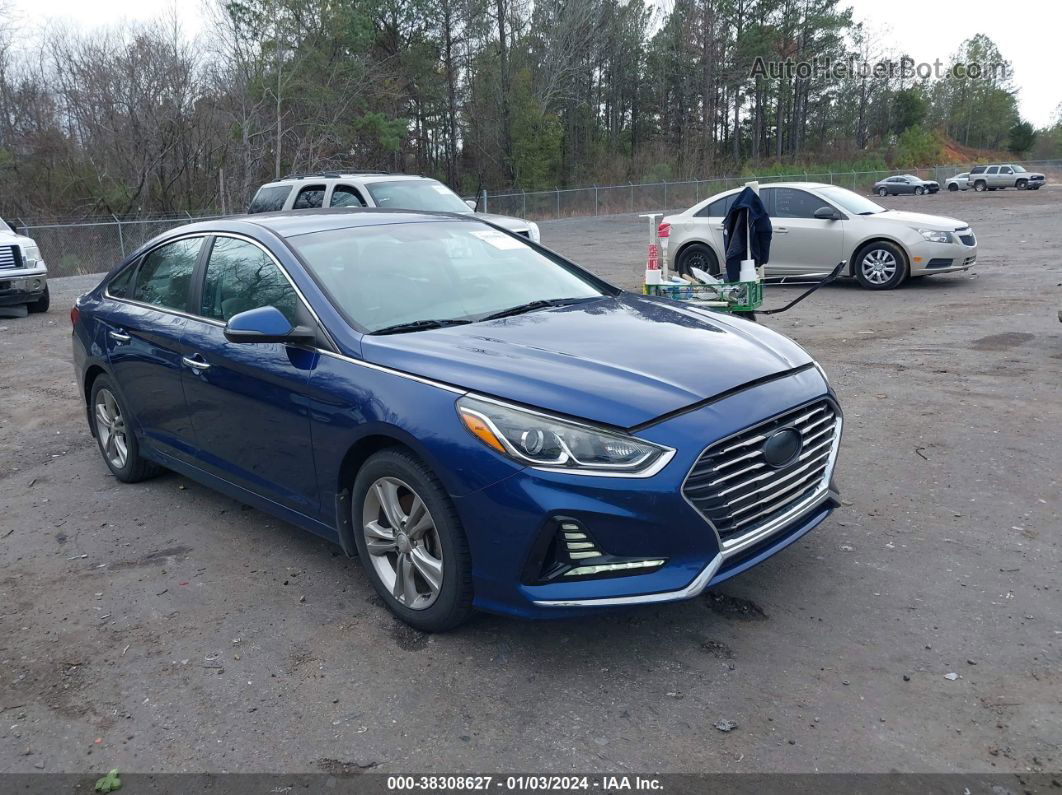 2018 Hyundai Sonata Sel Blue vin: 5NPE34AF2JH632588