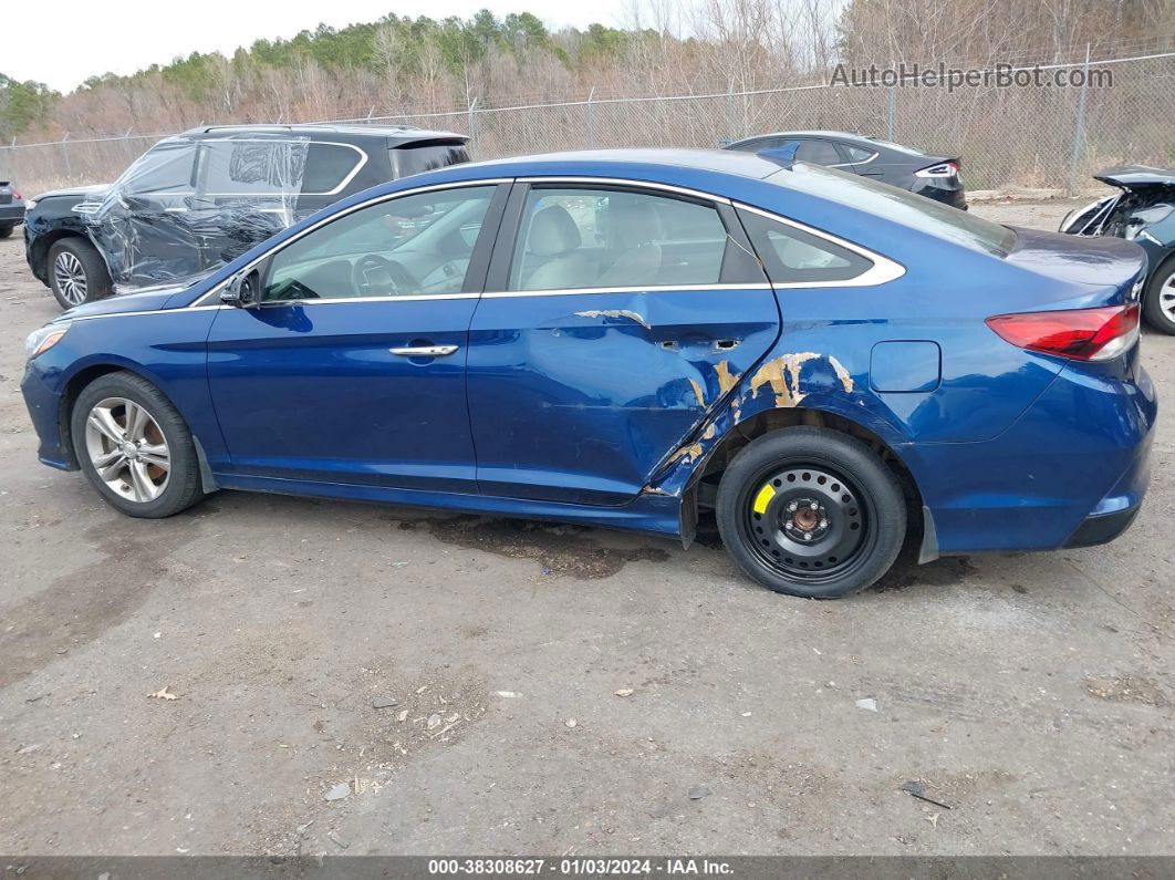 2018 Hyundai Sonata Sel Blue vin: 5NPE34AF2JH632588