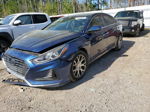 2018 Hyundai Sonata Sport Blue vin: 5NPE34AF2JH647253