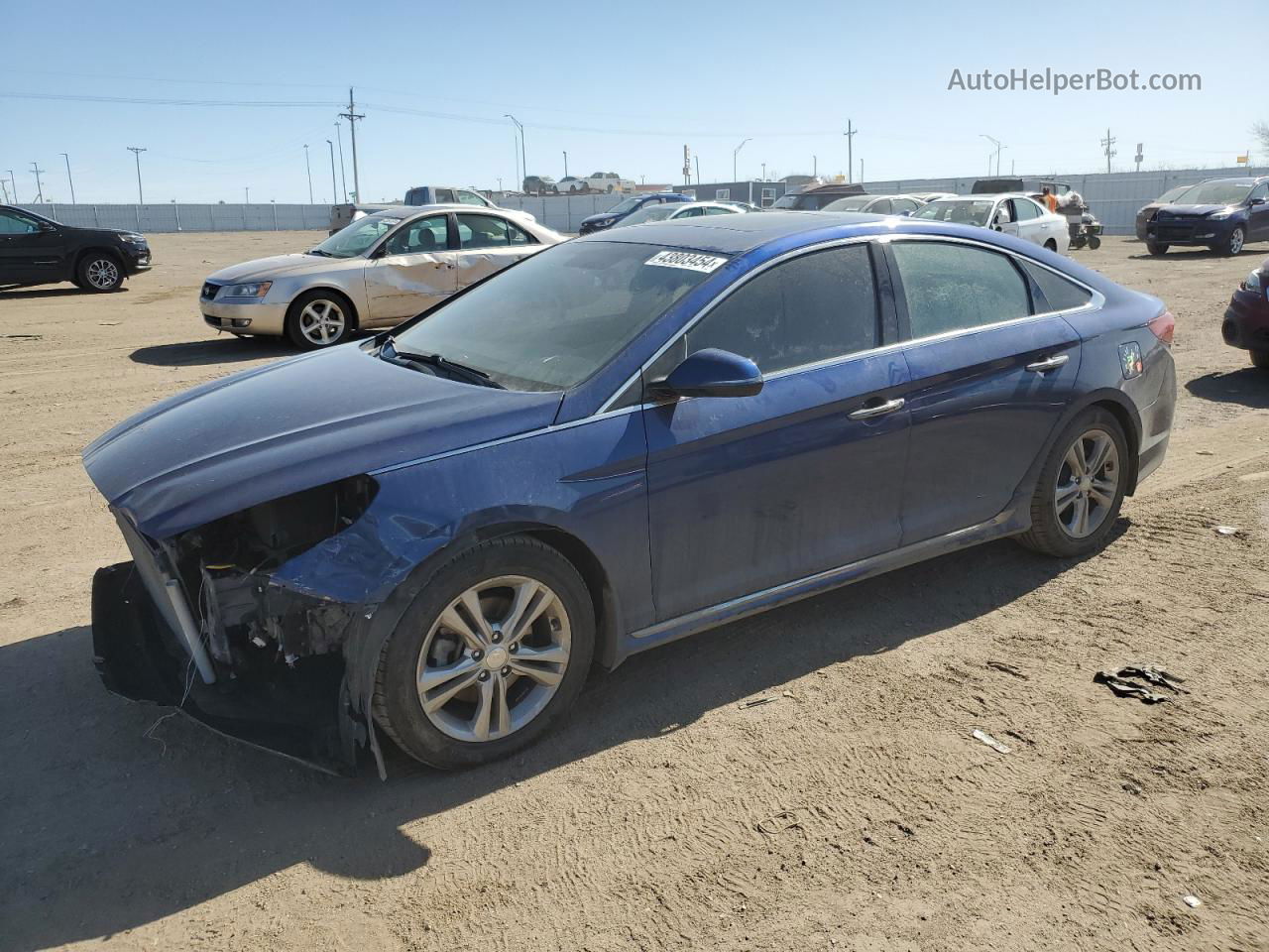 2018 Hyundai Sonata Sport Blue vin: 5NPE34AF2JH659984