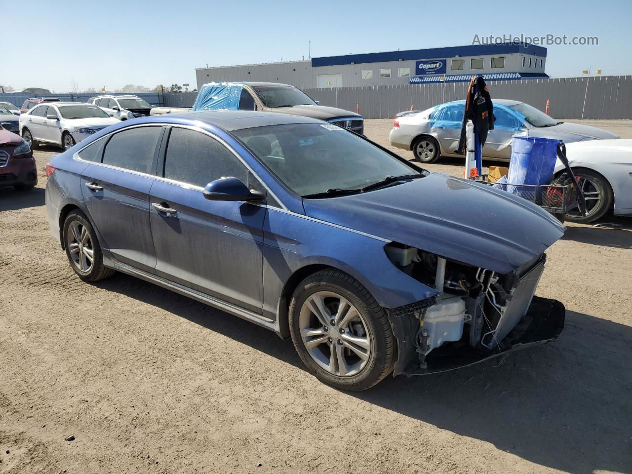 2018 Hyundai Sonata Sport Blue vin: 5NPE34AF2JH659984