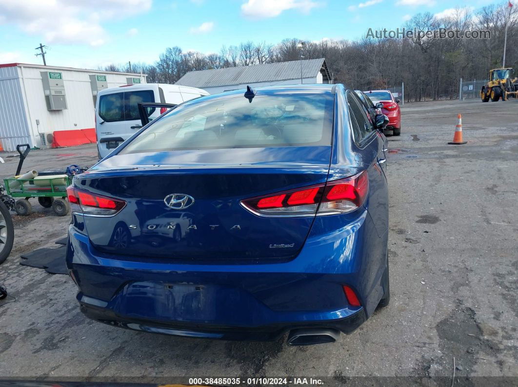 2018 Hyundai Sonata Limited Blue vin: 5NPE34AF2JH685968