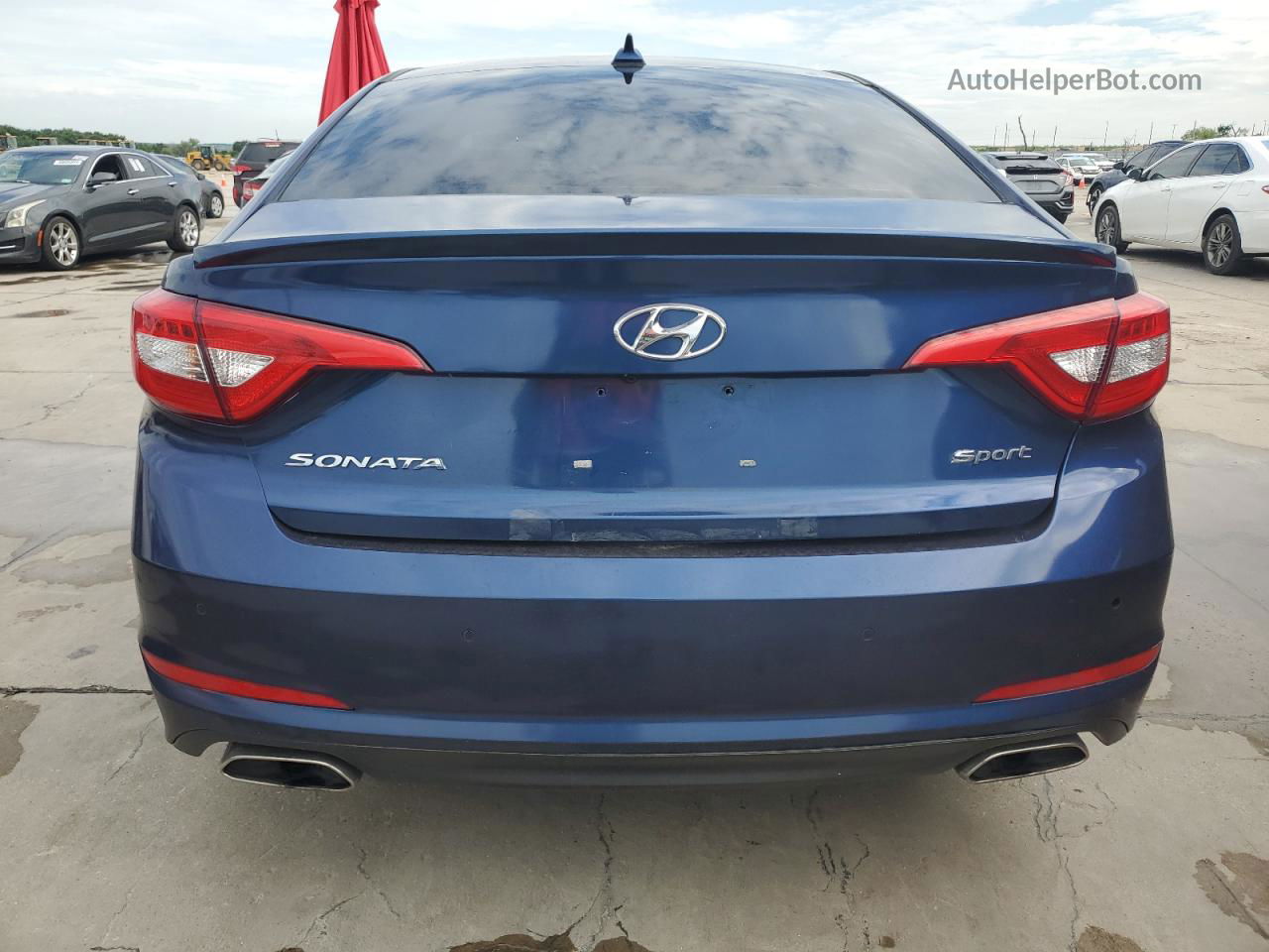 2017 Hyundai Sonata Sport Синий vin: 5NPE34AF3HH455561