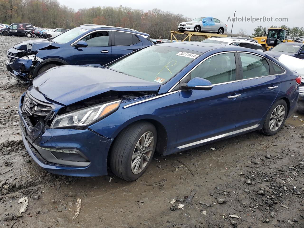 2017 Hyundai Sonata Sport Blue vin: 5NPE34AF3HH507805