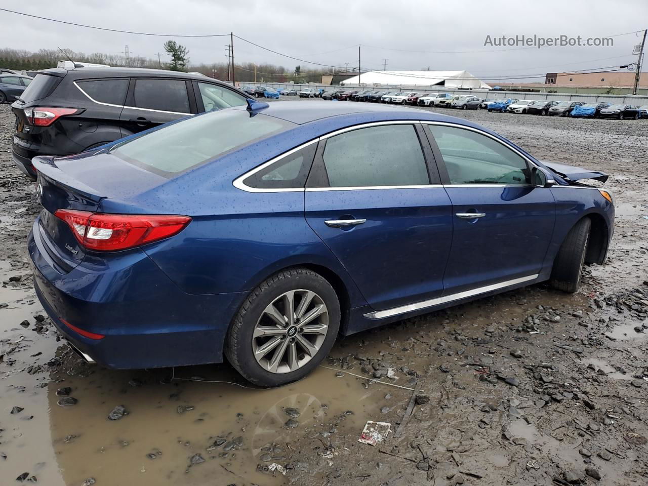 2017 Hyundai Sonata Sport Синий vin: 5NPE34AF3HH507805