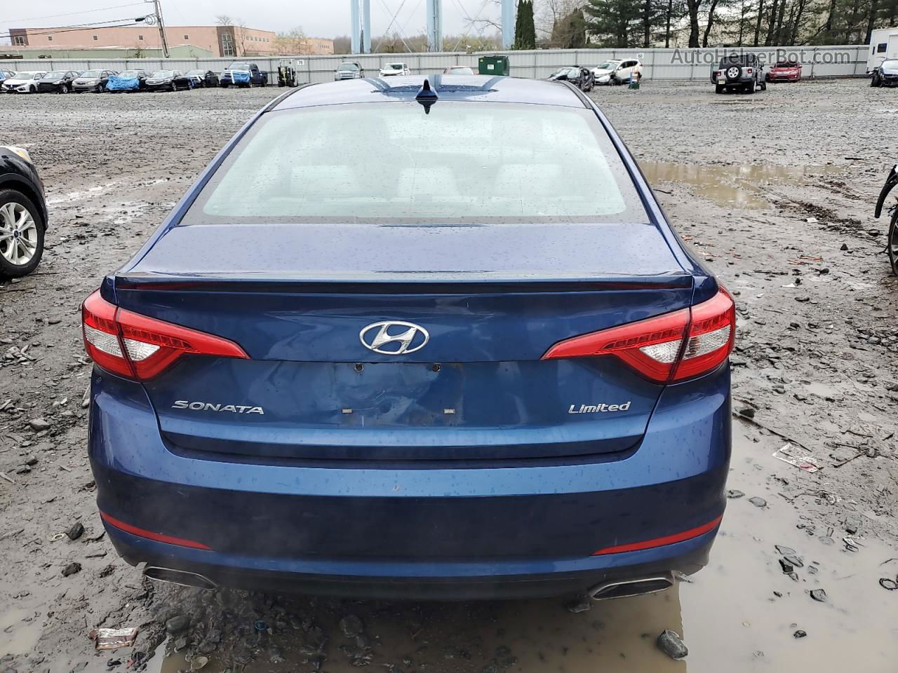 2017 Hyundai Sonata Sport Синий vin: 5NPE34AF3HH507805