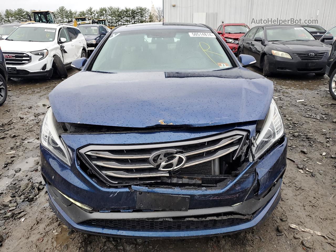 2017 Hyundai Sonata Sport Blue vin: 5NPE34AF3HH507805