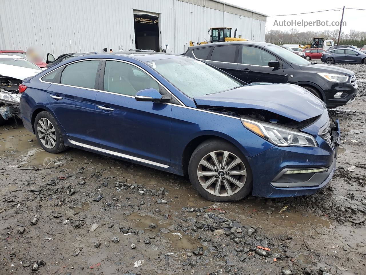 2017 Hyundai Sonata Sport Blue vin: 5NPE34AF3HH507805