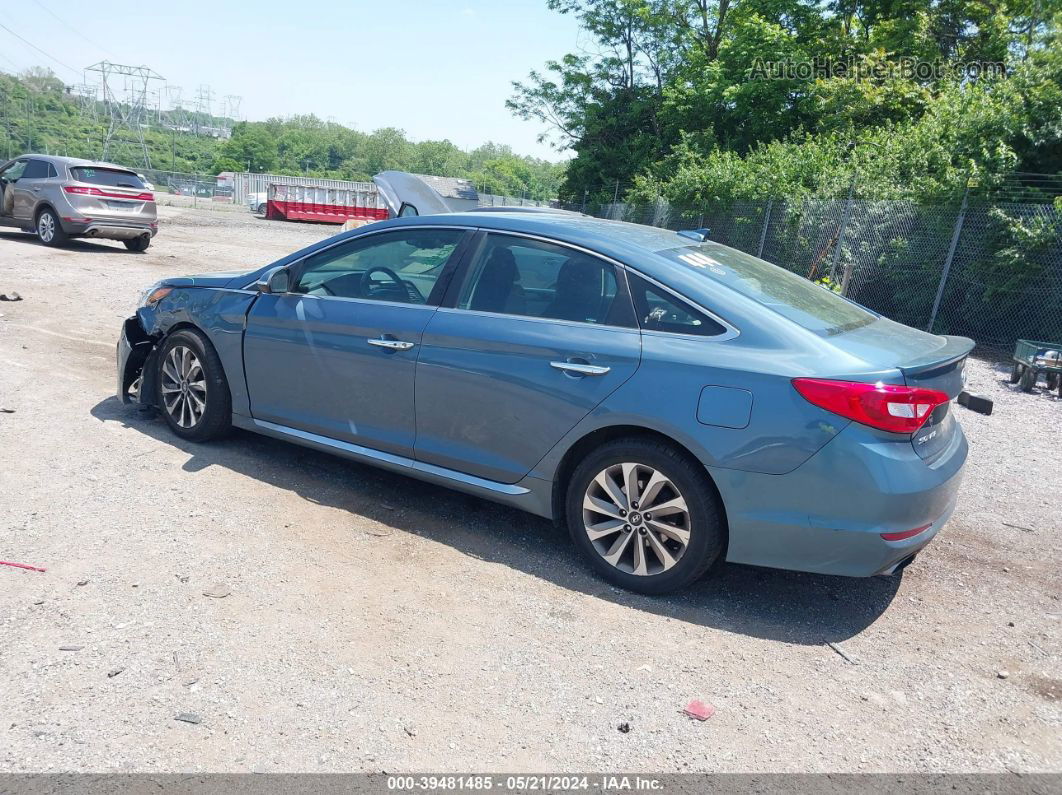 2017 Hyundai Sonata Sport Blue vin: 5NPE34AF3HH512003