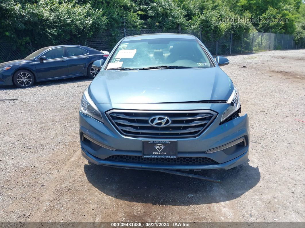 2017 Hyundai Sonata Sport Blue vin: 5NPE34AF3HH512003