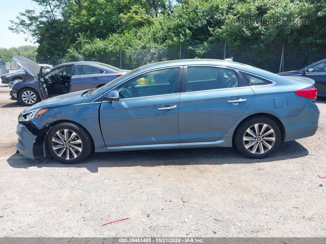 2017 Hyundai Sonata Sport Blue vin: 5NPE34AF3HH512003