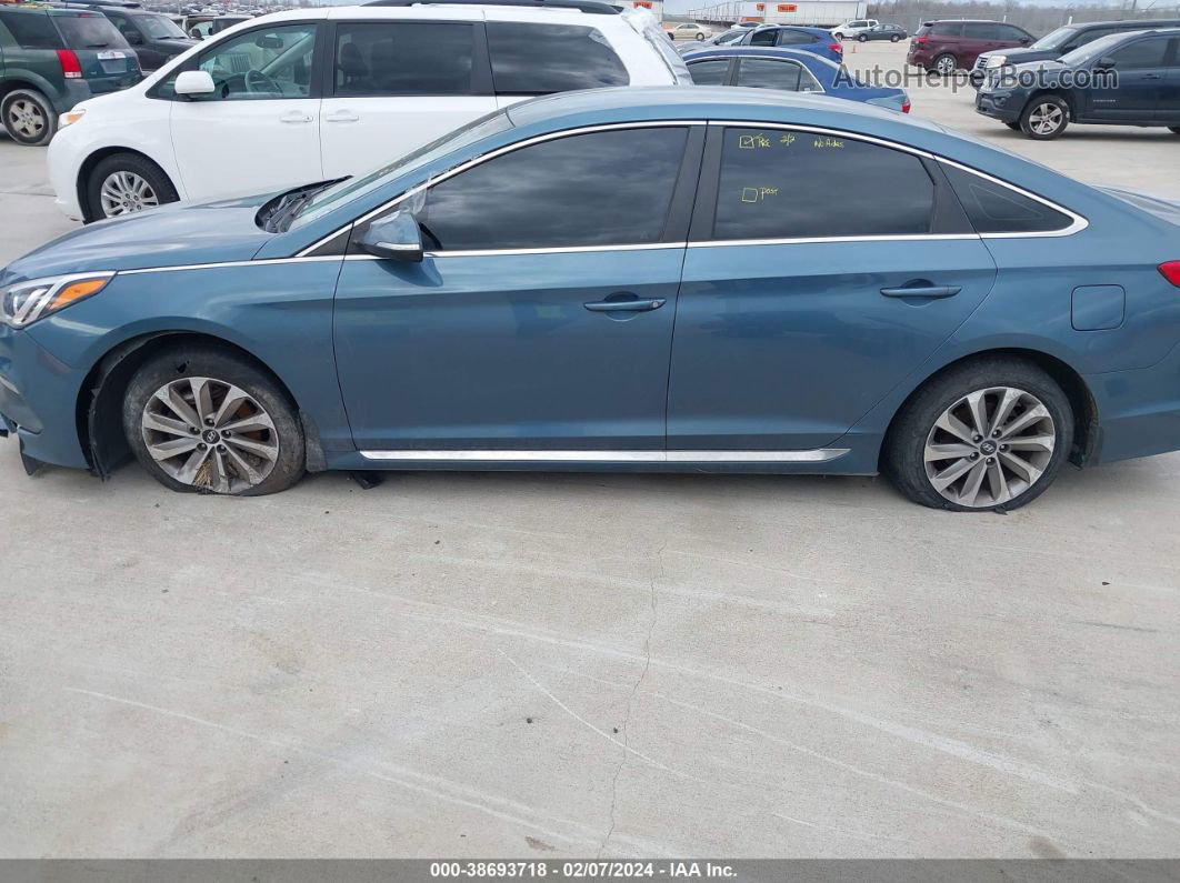 2017 Hyundai Sonata Sport Blue vin: 5NPE34AF3HH513975