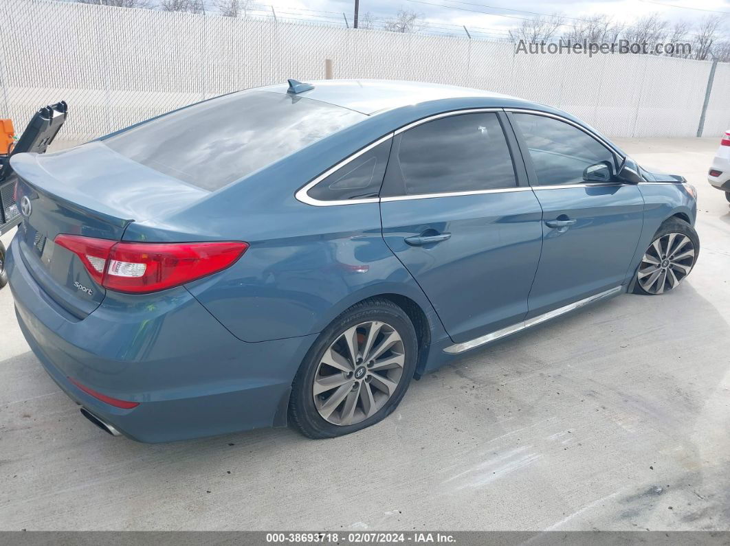 2017 Hyundai Sonata Sport Синий vin: 5NPE34AF3HH513975