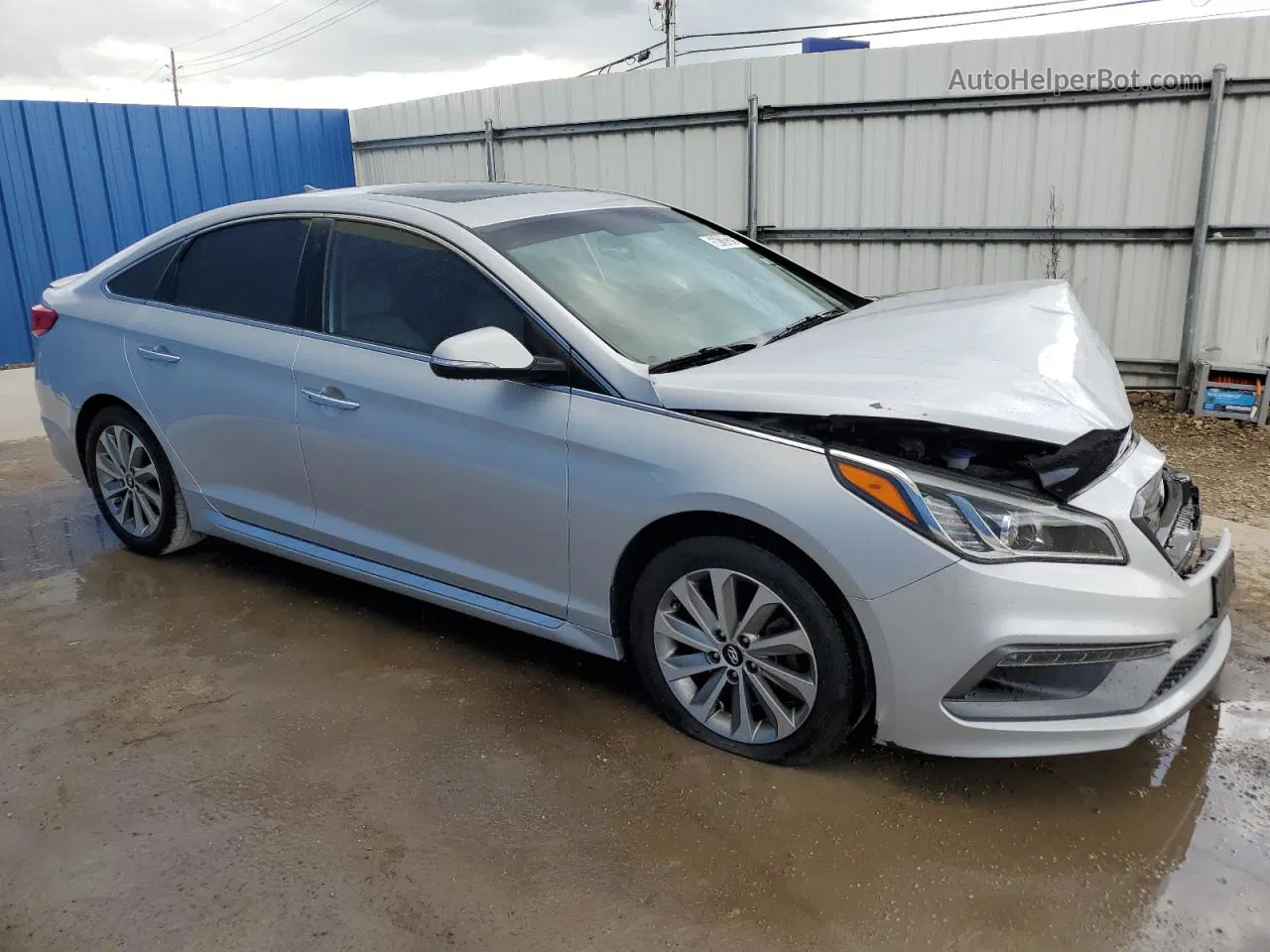 2017 Hyundai Sonata Sport Silver vin: 5NPE34AF3HH540917