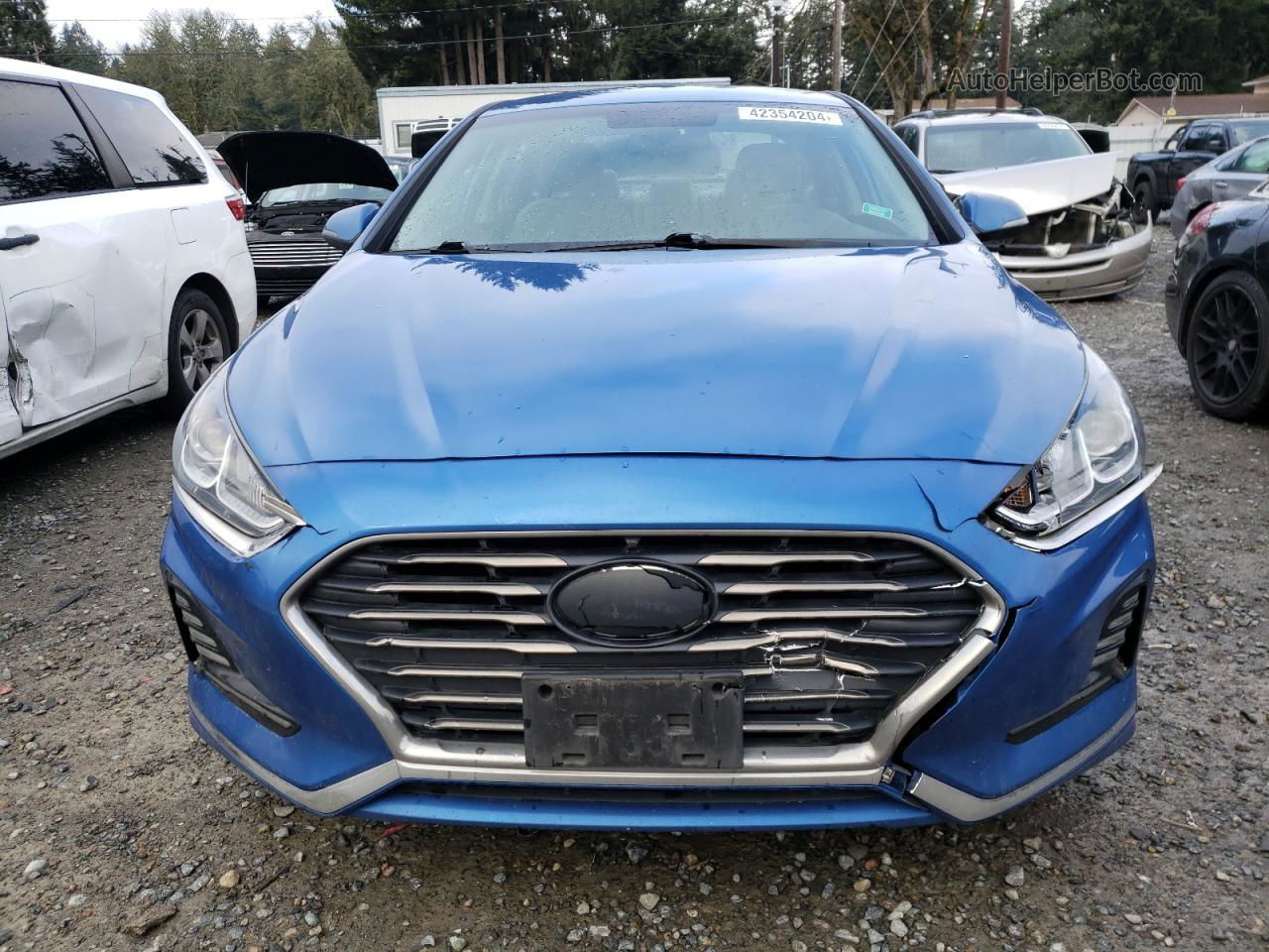 2018 Hyundai Sonata Sport Синий vin: 5NPE34AF3JH597513