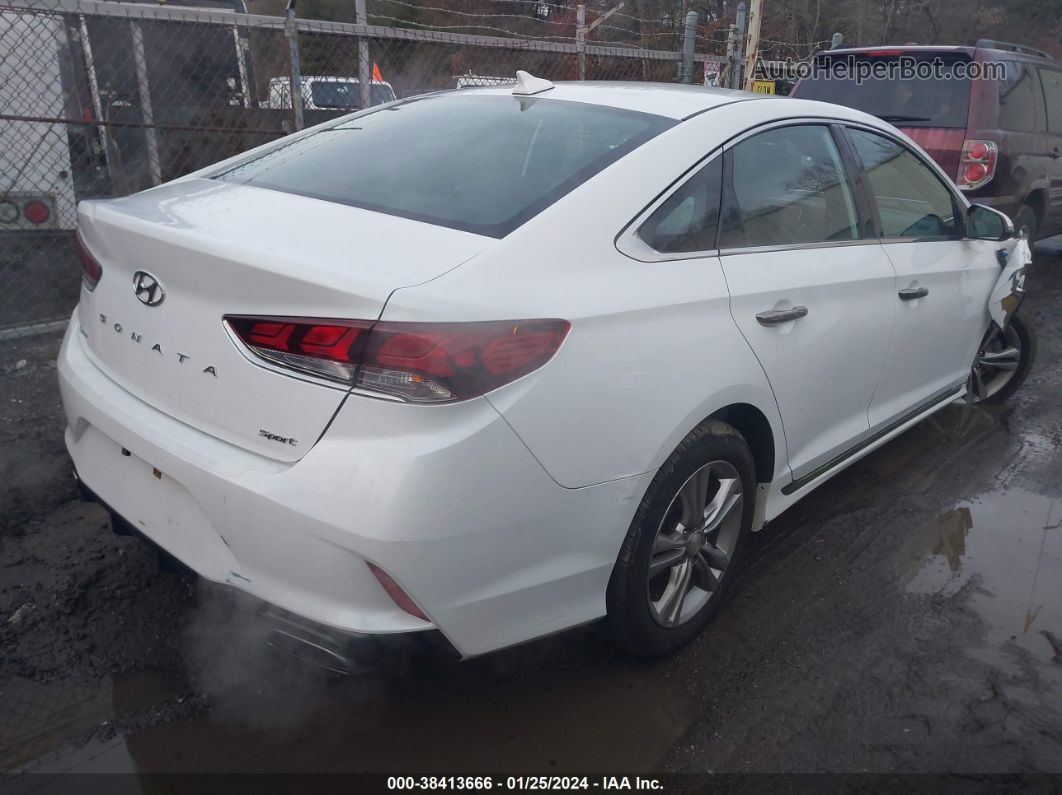 2018 Hyundai Sonata Sport White vin: 5NPE34AF3JH628405