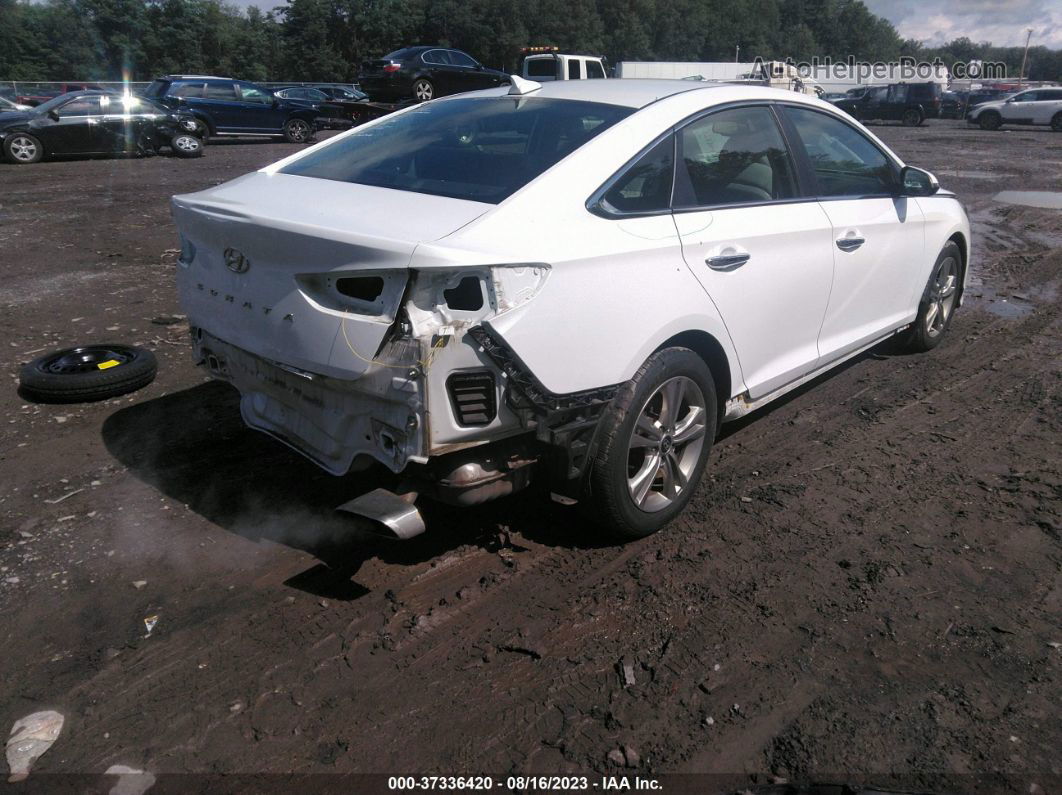 2018 Hyundai Sonata Sel White vin: 5NPE34AF3JH635905