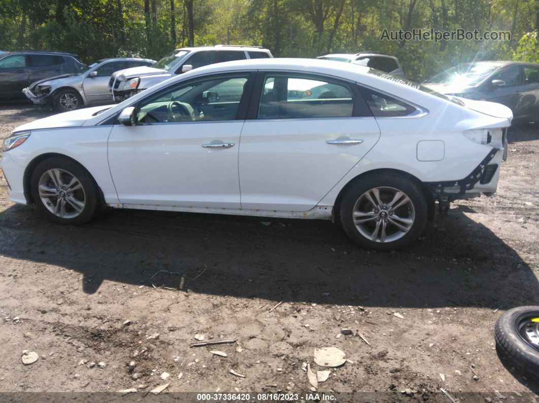 2018 Hyundai Sonata Sel White vin: 5NPE34AF3JH635905