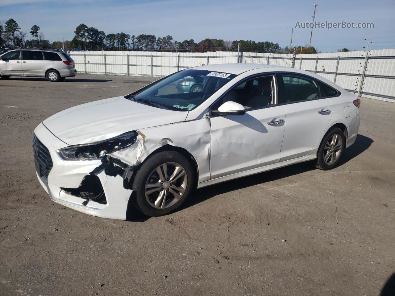 2018 Hyundai Sonata Sport White vin: 5NPE34AF3JH687888