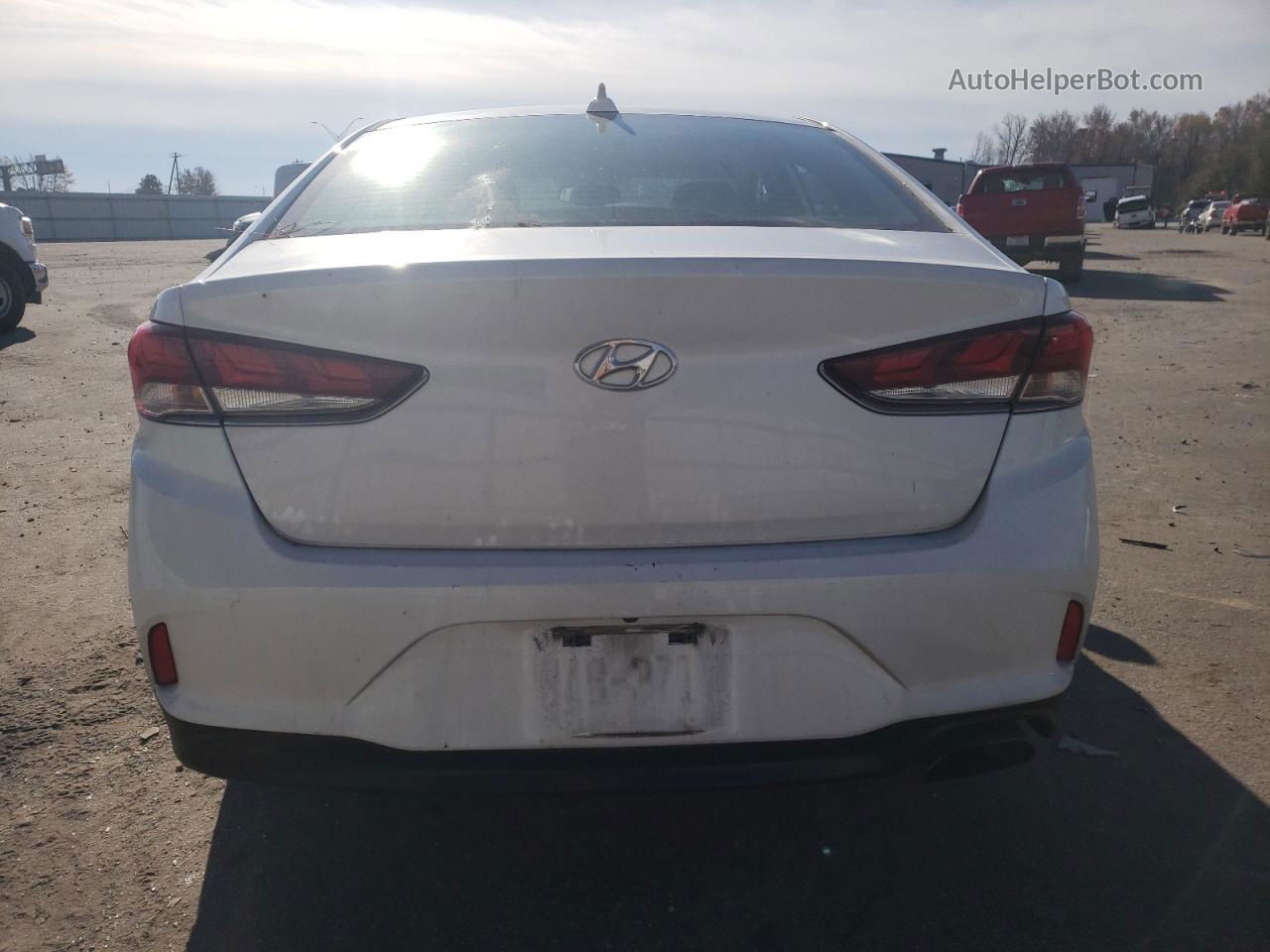 2018 Hyundai Sonata Sport White vin: 5NPE34AF3JH687888