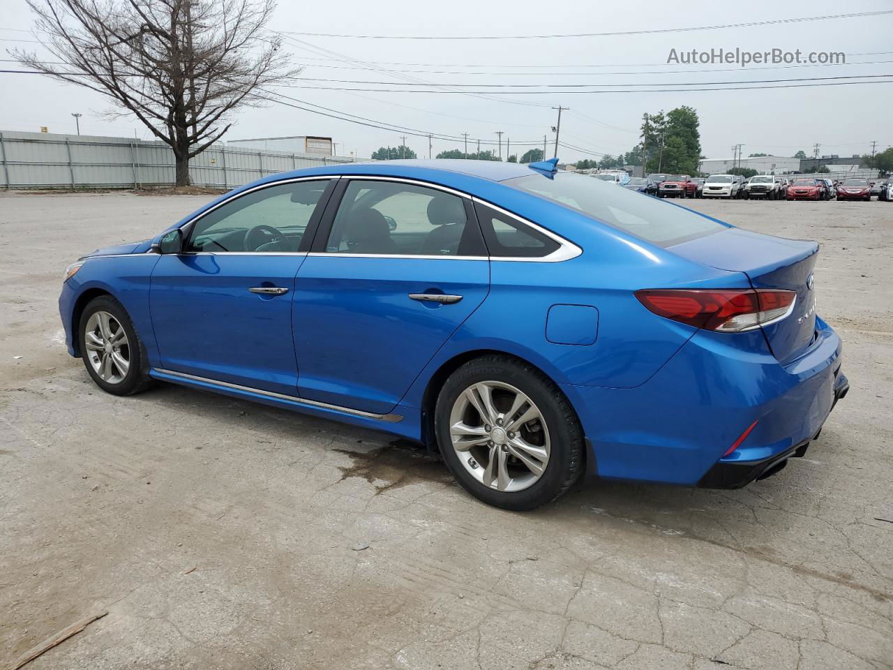 2018 Hyundai Sonata Sport Синий vin: 5NPE34AF3JH688331