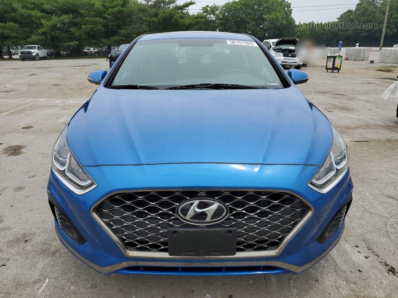 2018 Hyundai Sonata Sport Blue vin: 5NPE34AF3JH688331