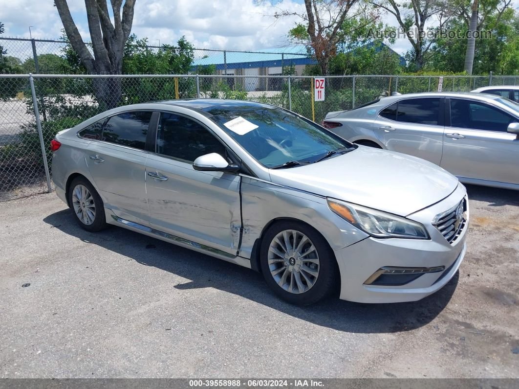 2015 Hyundai Sonata Limited Silver vin: 5NPE34AF4FH121763