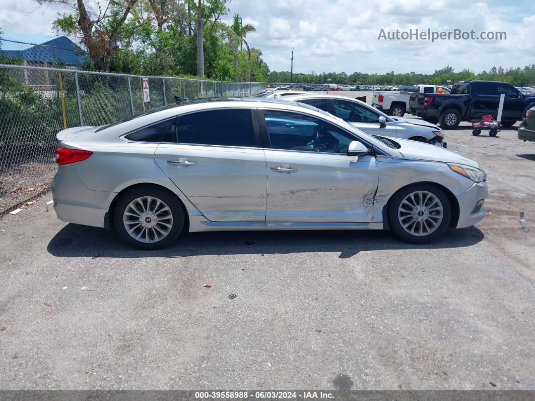 2015 Hyundai Sonata Limited Silver vin: 5NPE34AF4FH121763