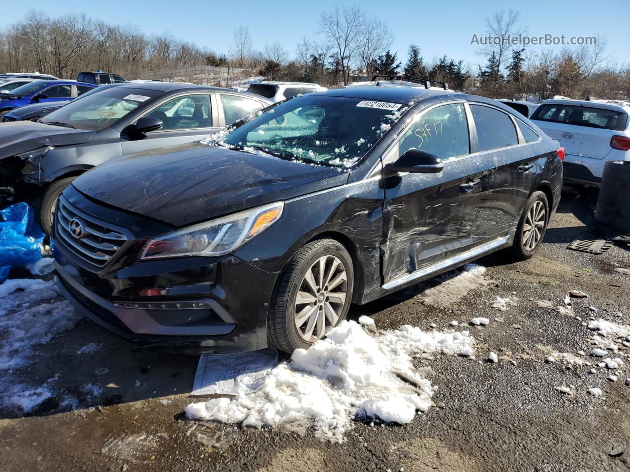 2017 Hyundai Sonata Sport Black vin: 5NPE34AF4HH486365