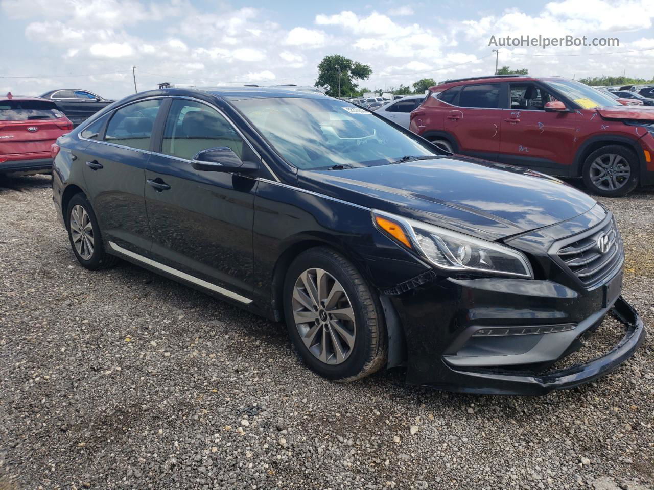 2017 Hyundai Sonata Sport Black vin: 5NPE34AF4HH504671