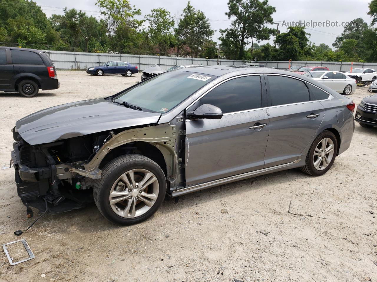 2018 Hyundai Sonata Sport Gray vin: 5NPE34AF4JH671215