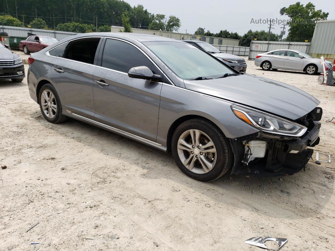 2018 Hyundai Sonata Sport Gray vin: 5NPE34AF4JH671215