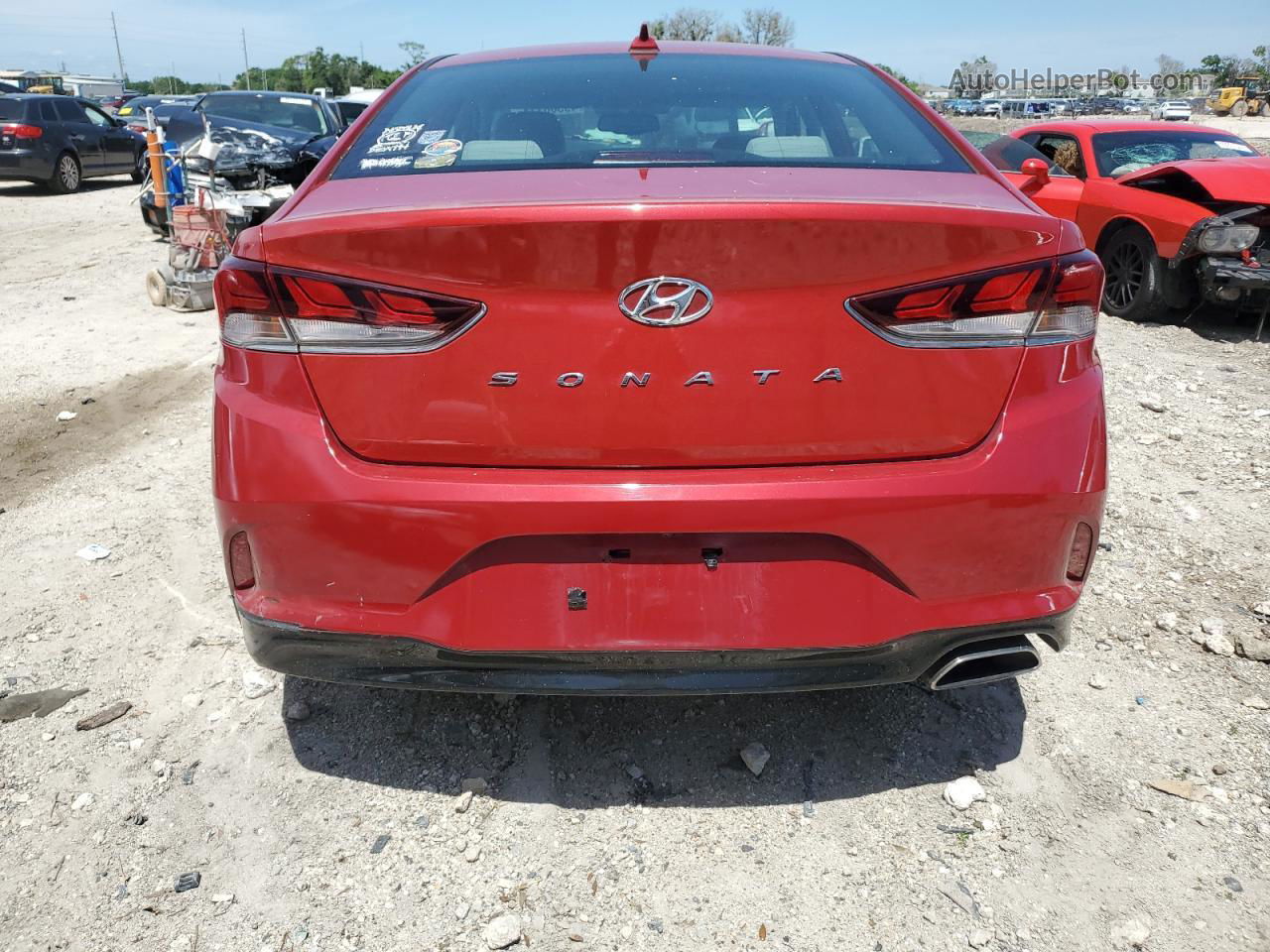 2018 Hyundai Sonata Sport Red vin: 5NPE34AF4JH727864