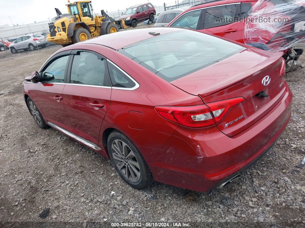 2015 Hyundai Sonata Sport Red vin: 5NPE34AF5FH090278