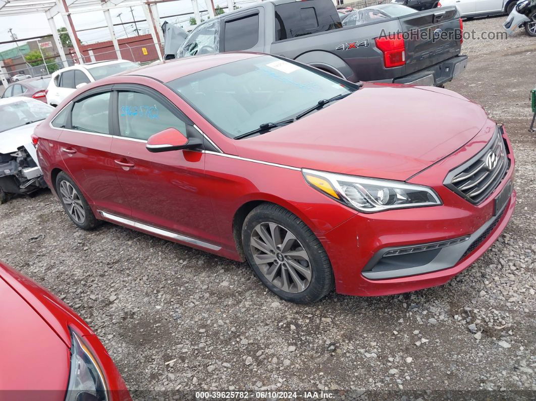 2015 Hyundai Sonata Sport Red vin: 5NPE34AF5FH090278