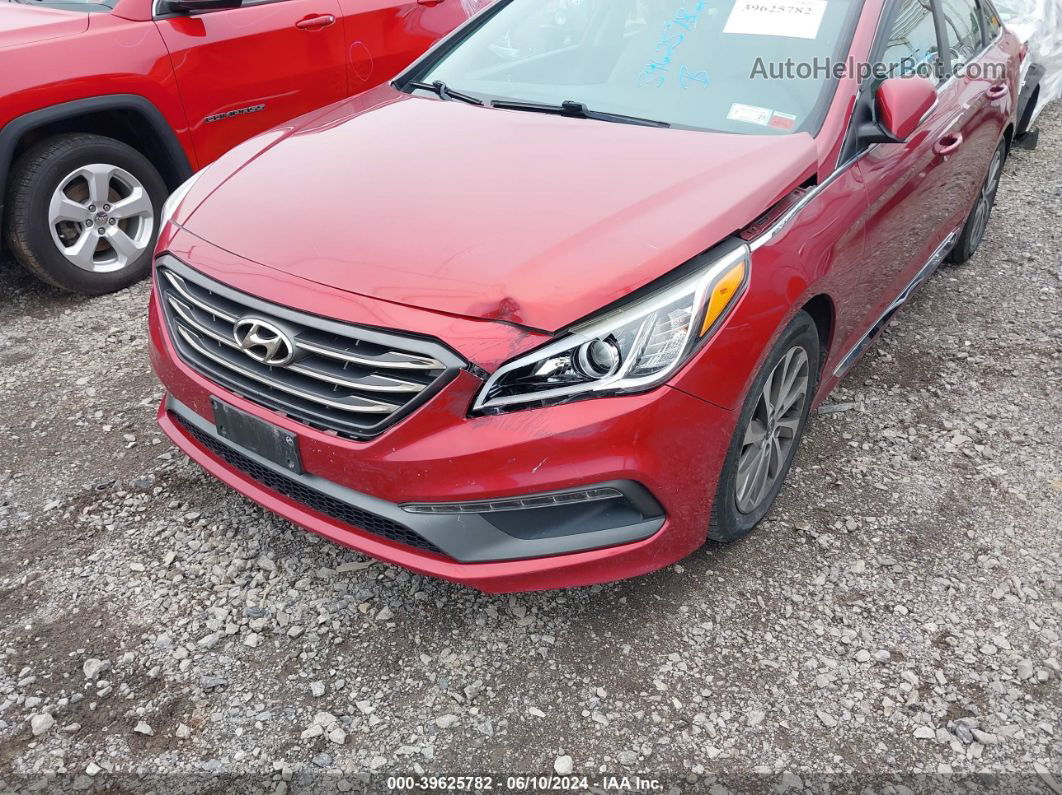 2015 Hyundai Sonata Sport Red vin: 5NPE34AF5FH090278