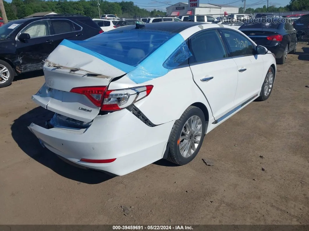 2015 Hyundai Sonata Limited White vin: 5NPE34AF5FH112568