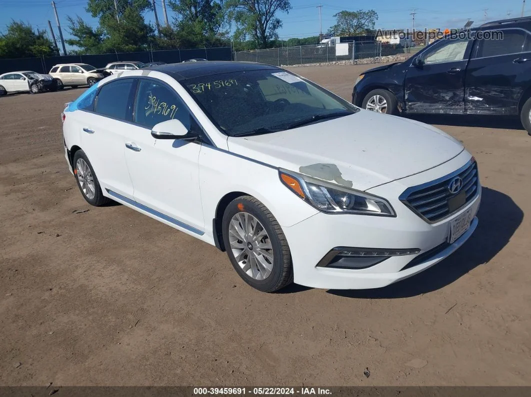 2015 Hyundai Sonata Limited White vin: 5NPE34AF5FH112568