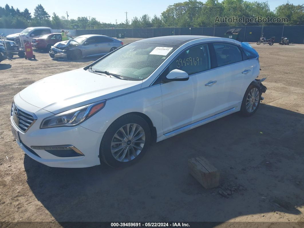 2015 Hyundai Sonata Limited White vin: 5NPE34AF5FH112568