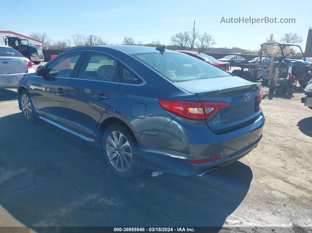 2015 Hyundai Sonata Sport Light Blue vin: 5NPE34AF5FH129466