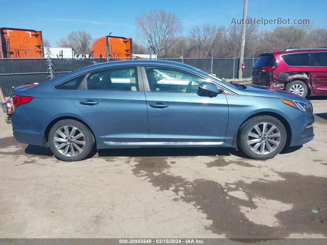 2015 Hyundai Sonata Sport Light Blue vin: 5NPE34AF5FH129466