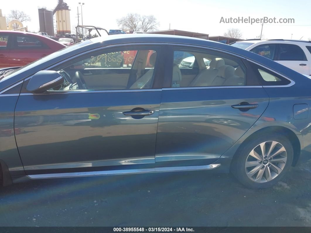 2015 Hyundai Sonata Sport Light Blue vin: 5NPE34AF5FH129466