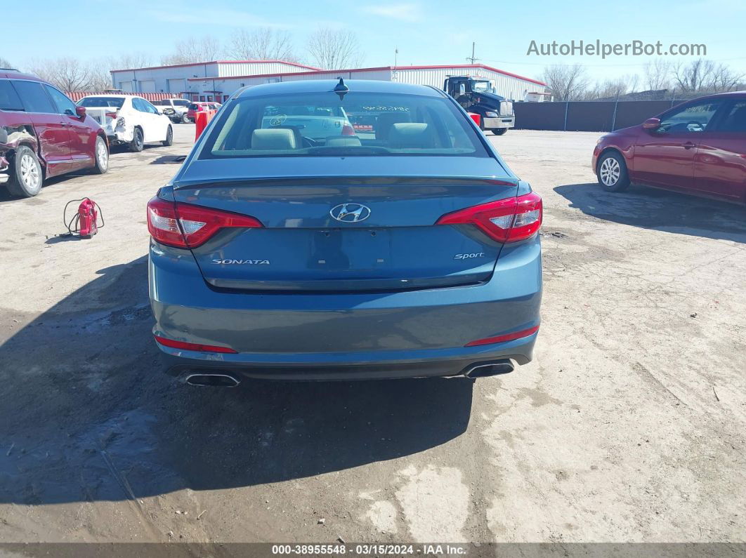 2015 Hyundai Sonata Sport Light Blue vin: 5NPE34AF5FH129466