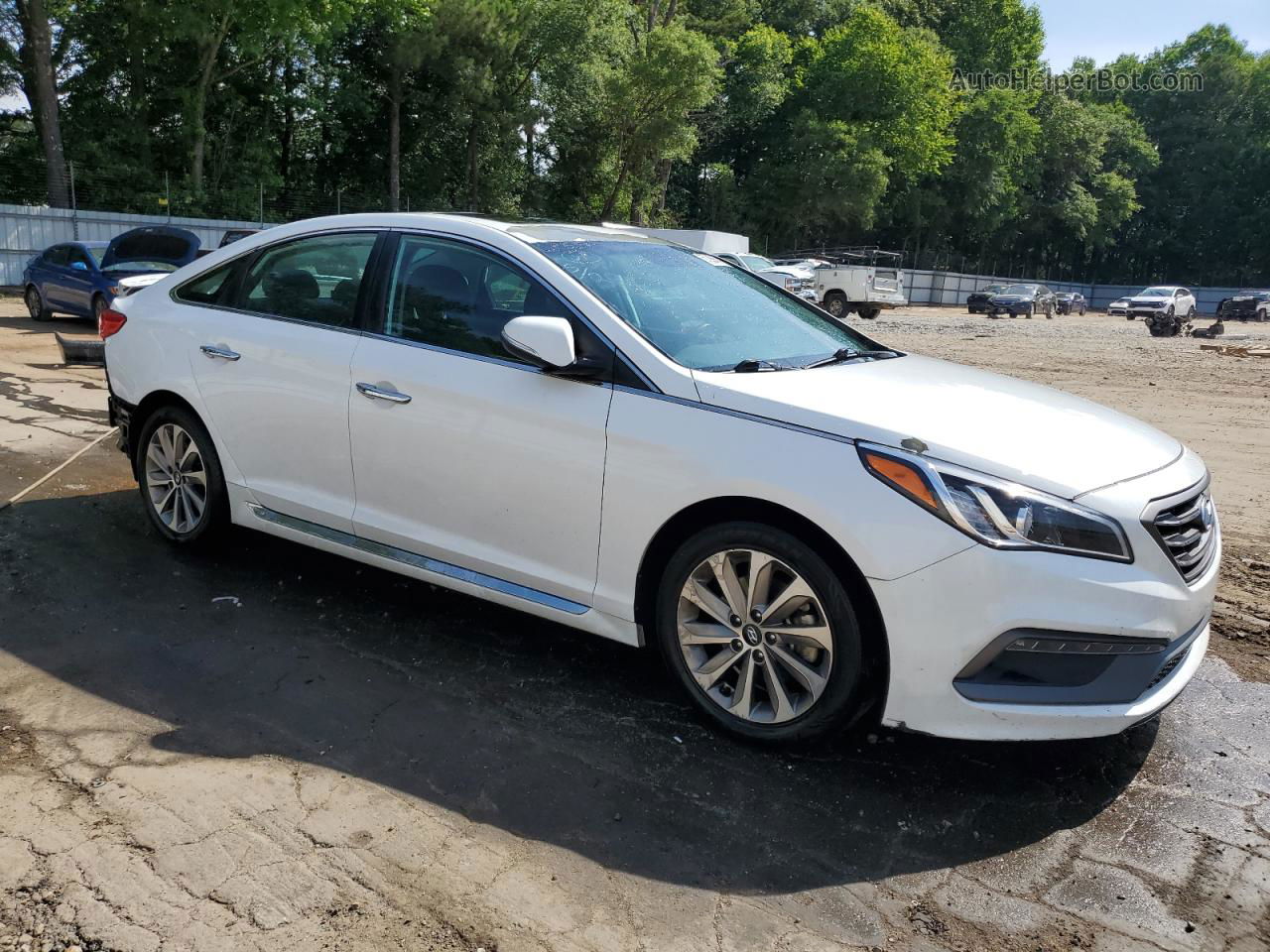 2017 Hyundai Sonata Sport White vin: 5NPE34AF5HH458283