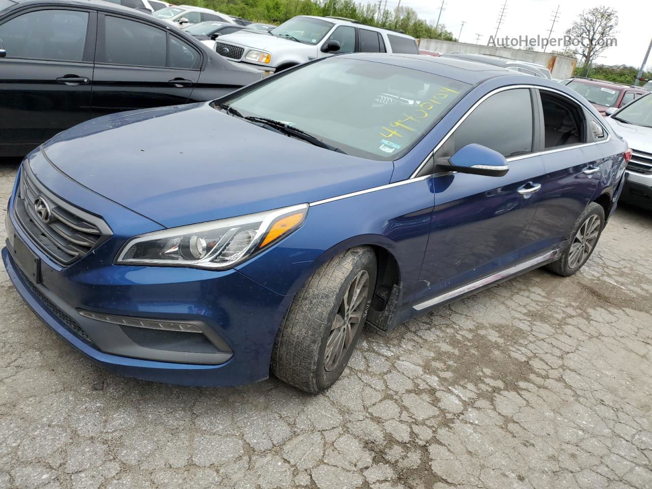 2017 Hyundai Sonata Sport Blue vin: 5NPE34AF5HH522905